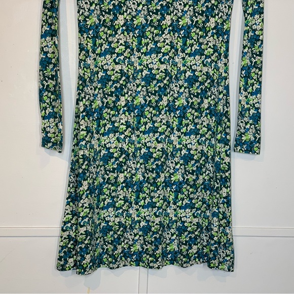BP. Long Sleeve Print Knit Dress in Green Moss Hannah Kate - Picture 6 of 11